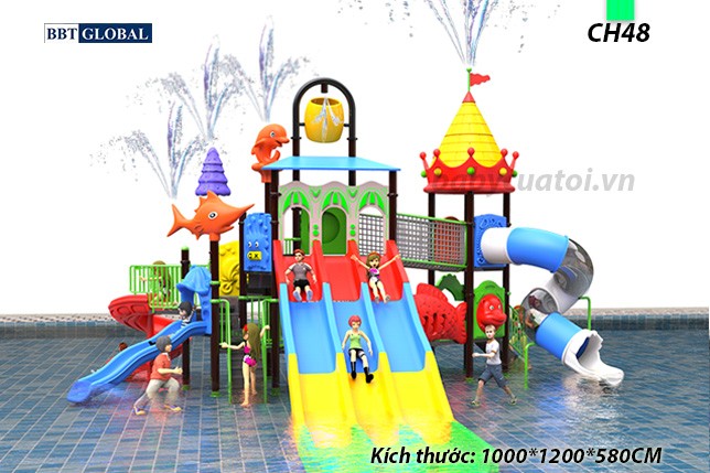 Cầu trượt liên hoàn công viên nước CH48
