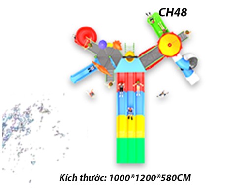 Cầu trượt liên hoàn công viên nước CH48