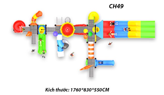 Cầu trượt liên hoàn công viên nước CH49