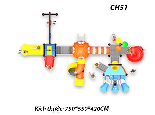 Cầu trượt liên hoàn công viên nước CH51