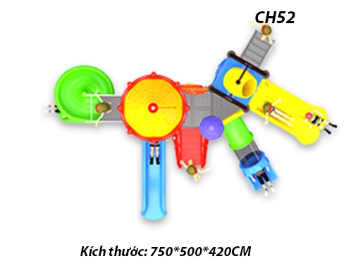 Cầu trượt liên hoàn công viên nước CH52
