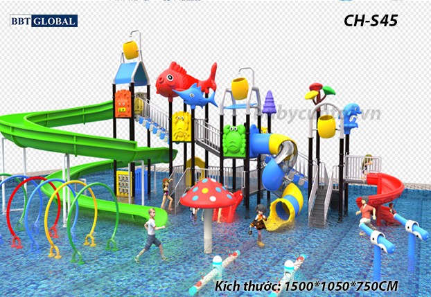Cầu trượt liên hoàn công viên nước CH-S45