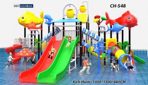 Cầu trượt liên hoàn công viên nước CH-S48
