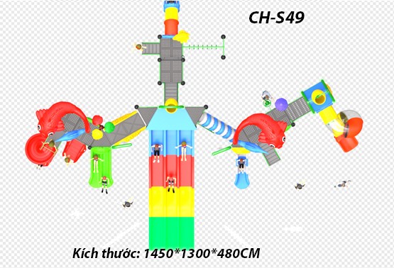 Cầu trượt liên hoàn công viên nước CH-S49