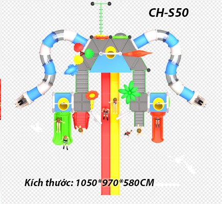 Cầu trượt liên hoàn công viên nước CH-S50