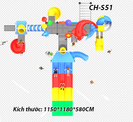 Cầu trượt liên hoàn công viên nước CH-S51