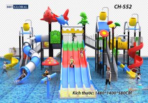 Cầu trượt liên hoàn công viên nước CH-S52