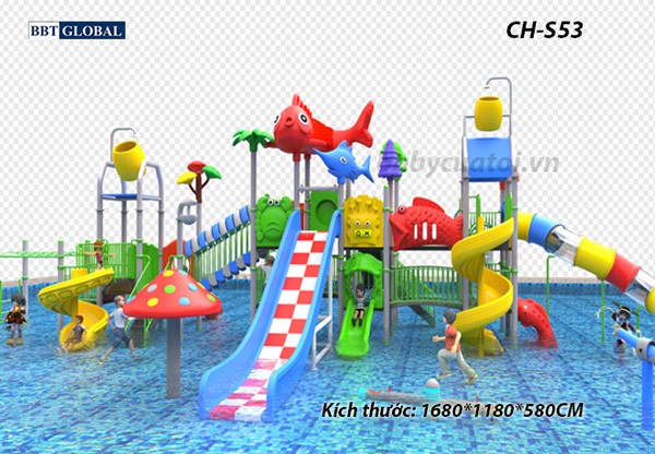 Cầu trượt liên hoàn công viên nước CH-S53