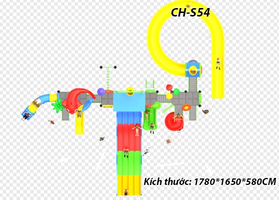 Cầu trượt liên hoàn công viên nước CH-S54