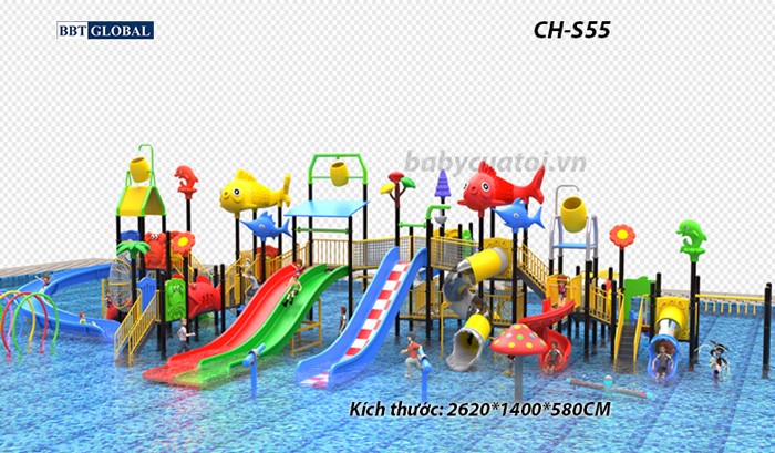 Cầu trượt liên hoàn công viên nước CH-S55