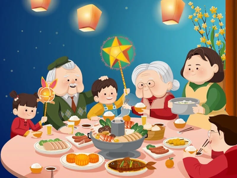 Tết trung thu bên gia đình