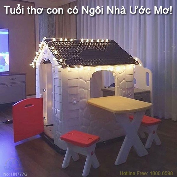 Nhà chòi cầu trượt cho bé