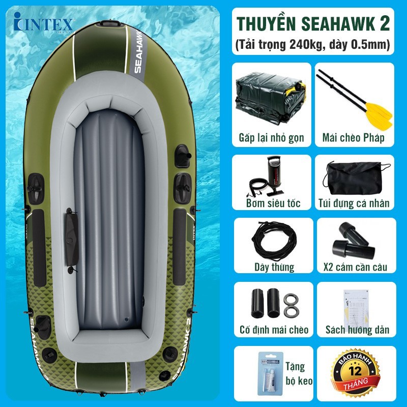 Thuyền hơi SEAHAWK 2 mẫu mới INTEX 66332