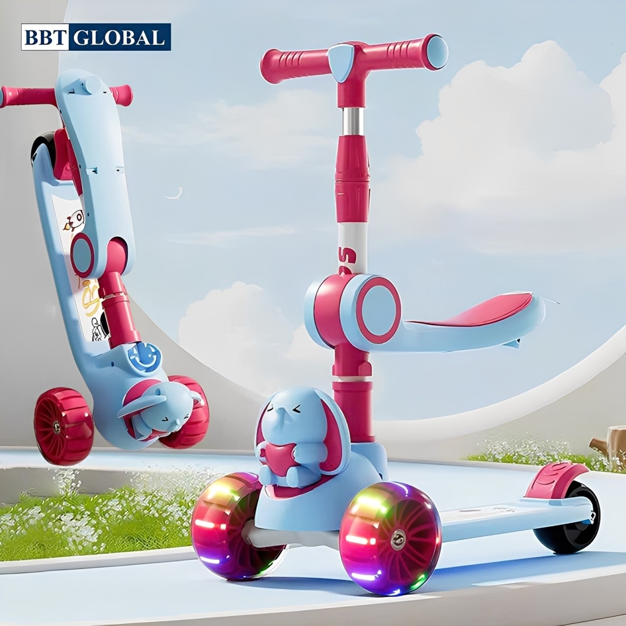 Xe trượt Scooter BBT Global 2 trong 1 có nhạc và đèn SK1306