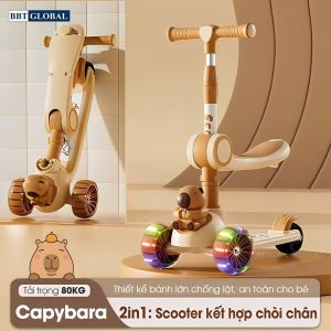 Xe trượt Scooter BBT Global 2 trong 1 không nhạc đèn SK1306