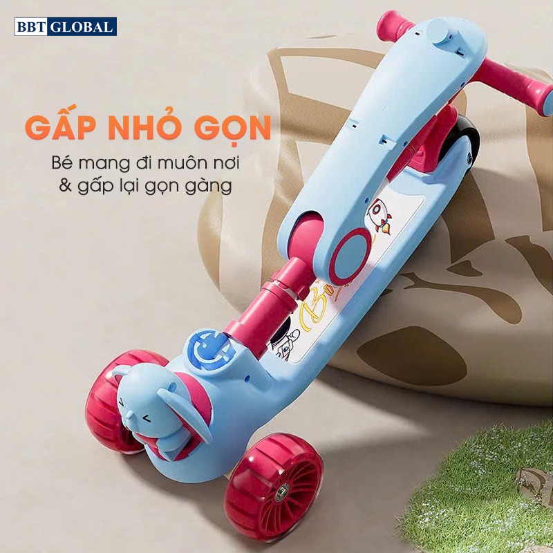 Xe trượt Scooter BBT Global 2 trong 1 có nhạc và đèn SK1306