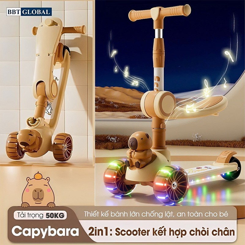 Xe trượt Scooter BBT Global 2 trong 1 có nhạc và đèn SK1306