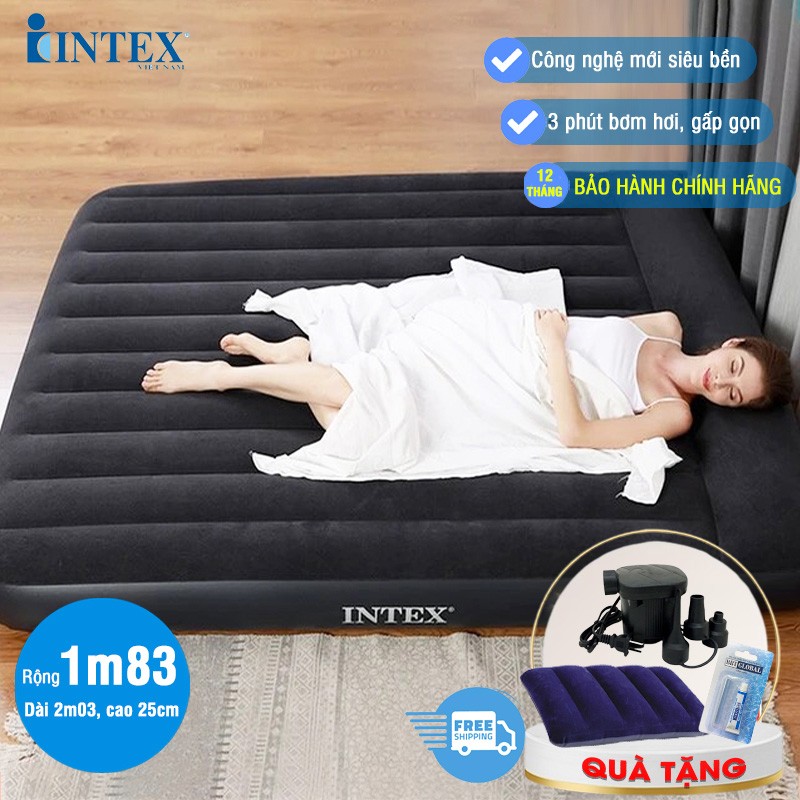 Đệm hơi đôi công nghệ mới 1m83 INTEX 64144