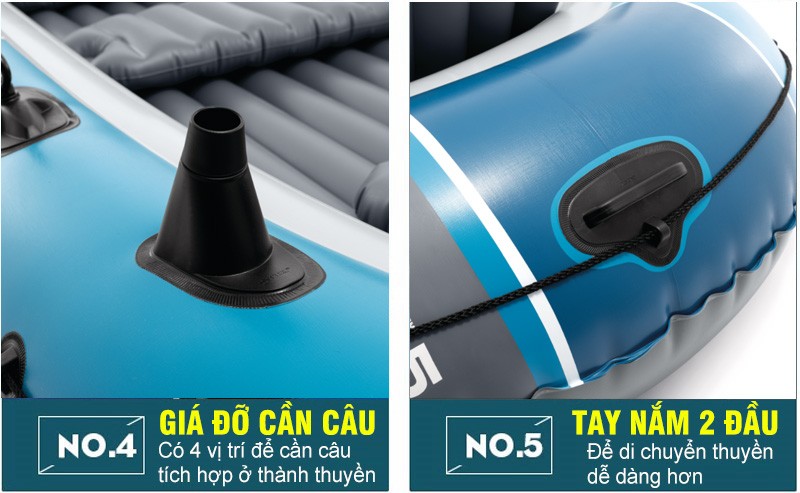 Thuyền hơi EXCURSION 5 mẫu mới INTEX 66325