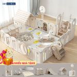 Bộ combo quây cũi nhà nhựa cầu trượt xích đu BBT Global YK06