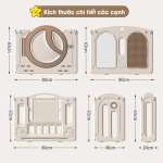 Bộ combo quây cũi nhà nhựa cầu trượt xích đu BBT Global YK06