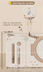 Bộ combo quây cũi nhà nhựa cầu trượt xích đu BBT Global YK06