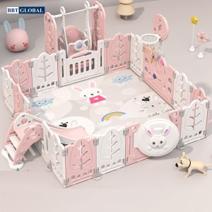Bộ combo quây cũi cầu trượt xích đu BBT Global YK07