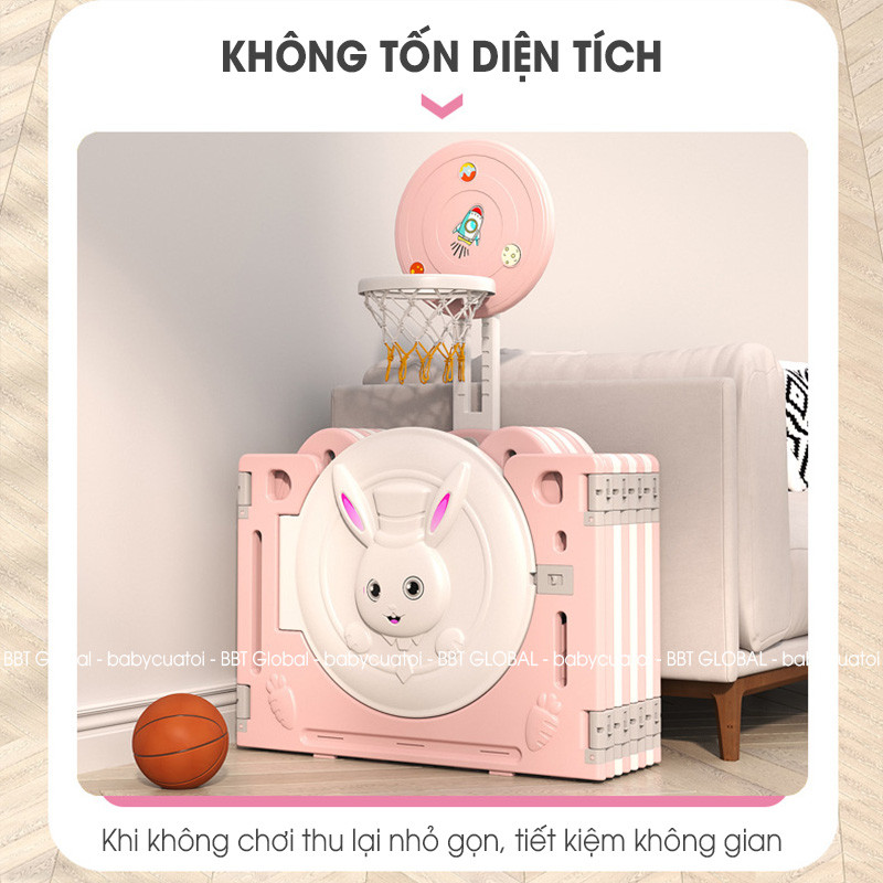 Bộ combo quây cũi cầu trượt xích đu BBT Global YK07