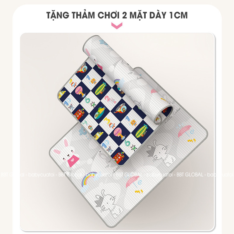 Bộ combo quây cũi cầu trượt xích đu BBT Global YK07