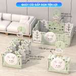 Bộ combo quây cũi cầu trượt xích đu BBT Global YK07 - Xanh