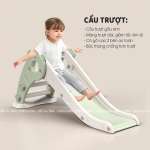 Bộ combo quây cũi cầu trượt xích đu BBT Global YK07 - Xanh