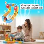 Đồ chơi xếp hình đường sắt xe lửa từ tính nam châm 7250A