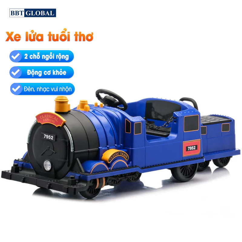 Ô tô điện trẻ em kiểu dáng xe lửa CỠ LỚN BBT-5656