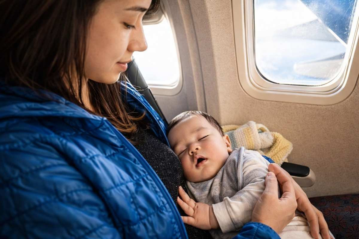 Bé về quê đón Tết mẹ bế