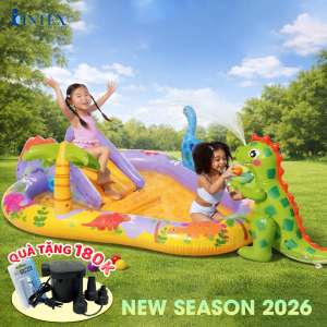 Bể bơi phao cầu trượt khủng long mẫu mới INTEX 56139