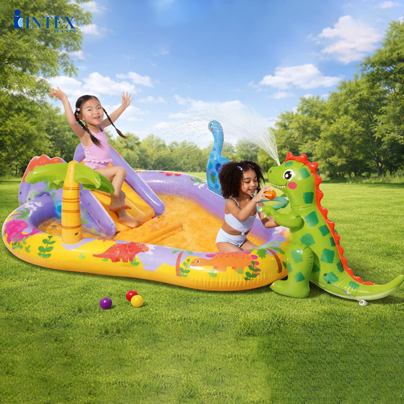 Bể bơi phao cầu trượt khủng long INTEX 56139