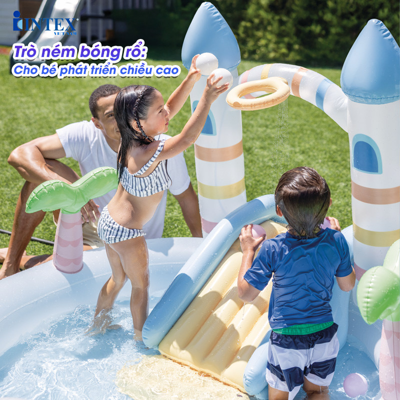 Bể bơi phao cầu trượt INTEX 56148