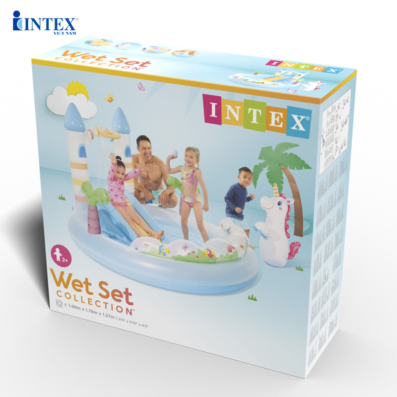Bể bơi phao cầu trượt INTEX 56148