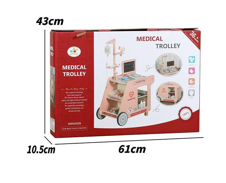 Đồ chơi xe đẩy bác sĩ bằng gỗ MSN25029