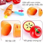 Bộ đồ chơi cắt rau củ bằng gỗ cao cấp MSN20004-A