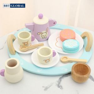 Đồ chơi bình trà và bánh bằng gỗ cao cấp MSN21030B