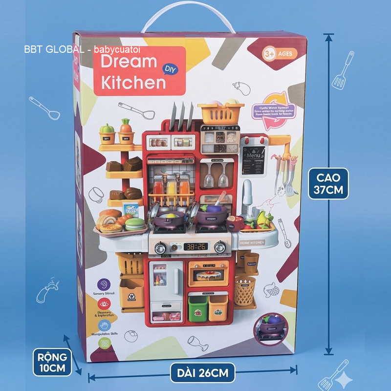 Đồ chơi bếp nấu ăn cho bé 54 chi tiết 37T-4