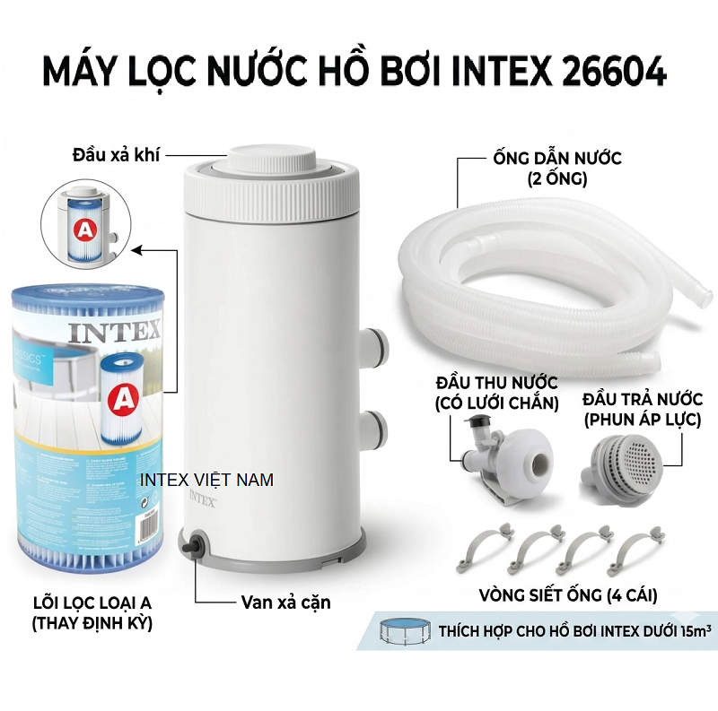 Máy lọc nước INTEX 26604 công suất 2m3/giờ