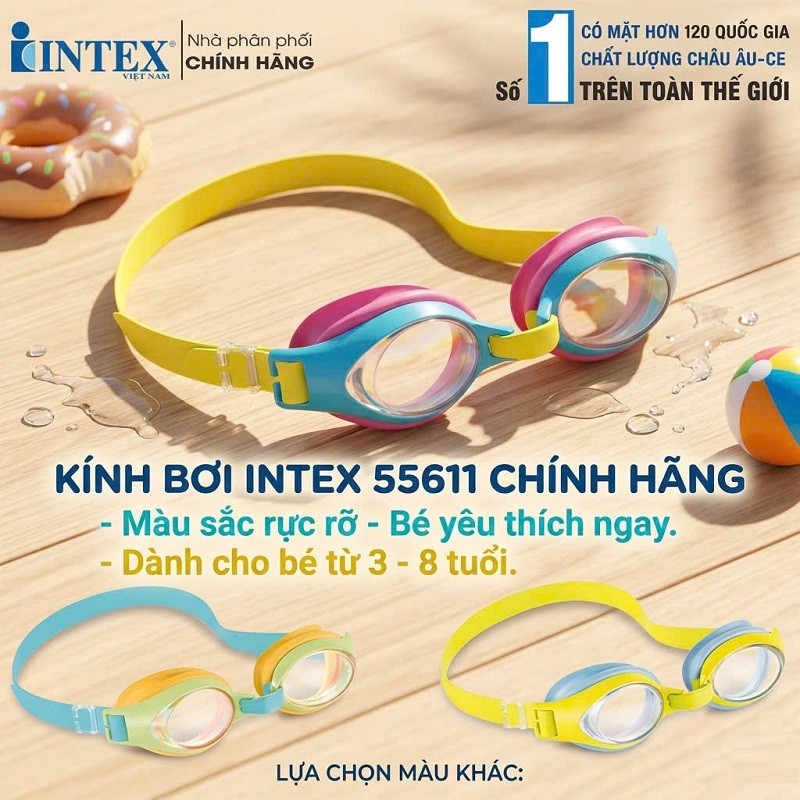 Kính bơi trẻ em 3-8 tuổi INTEX 55611