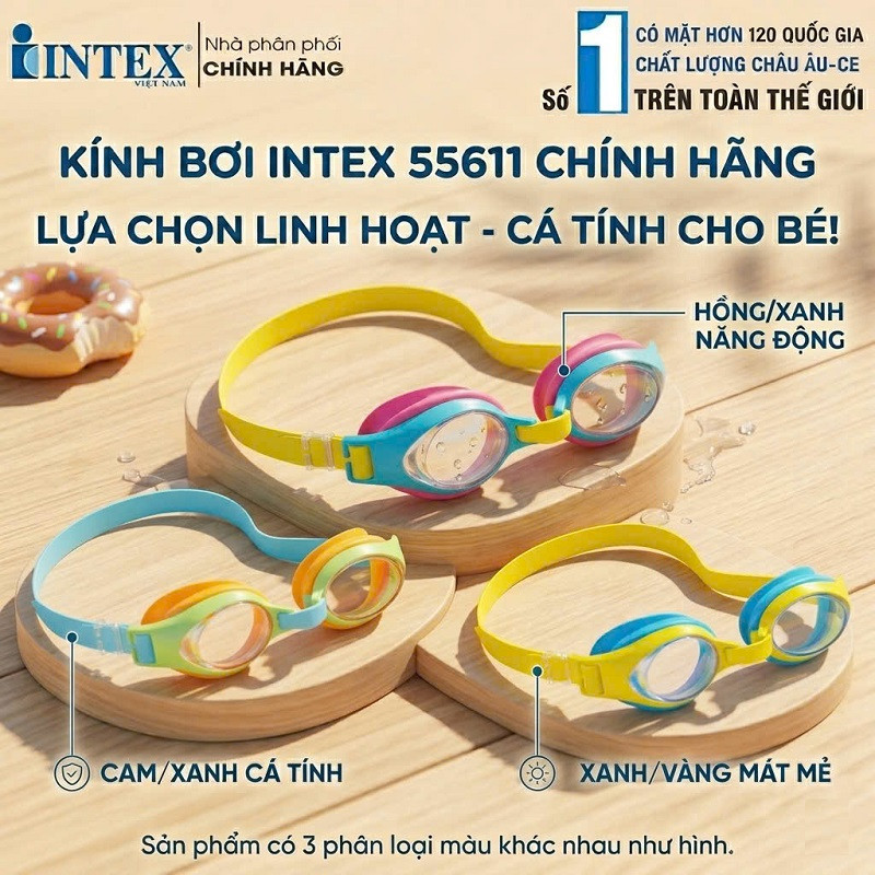 Kính bơi trẻ em 3-8 tuổi INTEX 55611