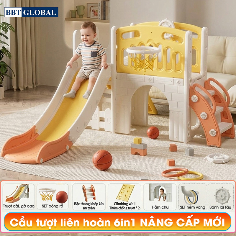 Cầu trượt liên hoàn kết hợp leo núi và hầm chui BBT Global BSL412