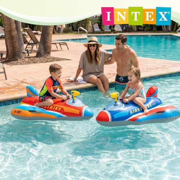 Phao bơi máy bay có súng phun nước INTEX 57531