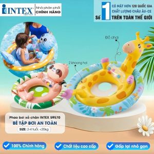 Phao bơi xỏ chân 2 vòng bơm hơi, có đồ chơi cho bé INTEX 59570