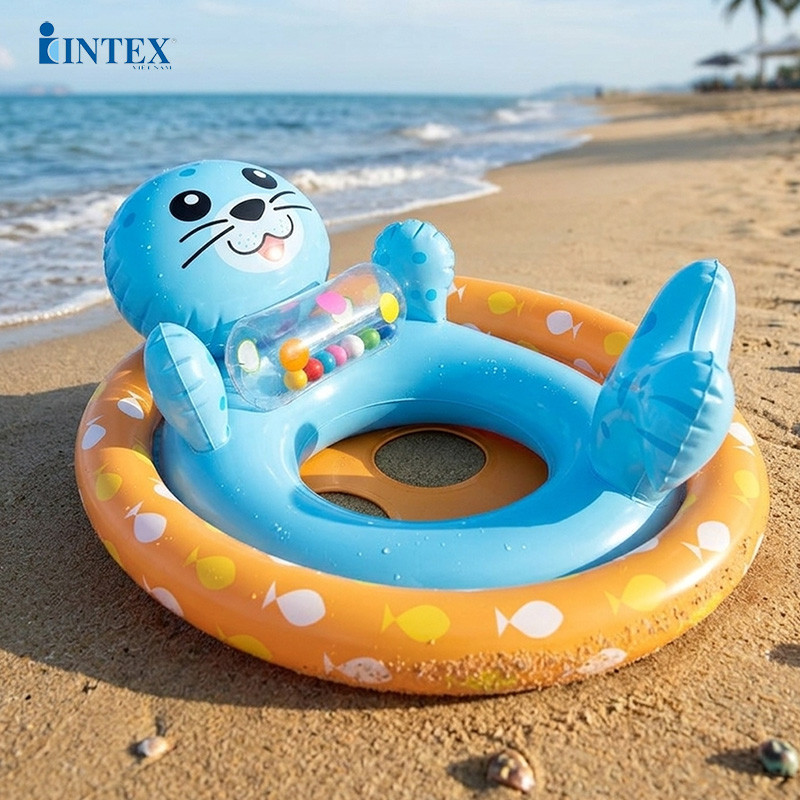 Phao bơi xỏ chân 2 vòng bơm hơi, có đồ chơi cho bé INTEX 59570