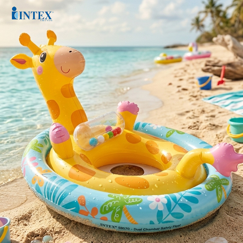 Phao bơi xỏ chân 2 vòng bơm hơi, có đồ chơi cho bé INTEX 59570